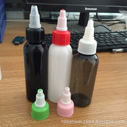 wholesale pet products 60ml colorful pet plastic bottle with twist cap